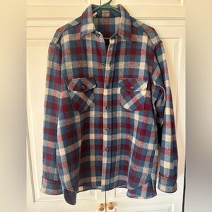 Vintage Old Woolrich Wool Flannel Shirt Jacket Large